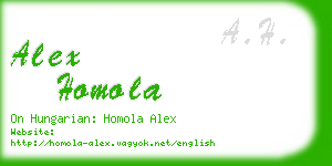 alex homola business card